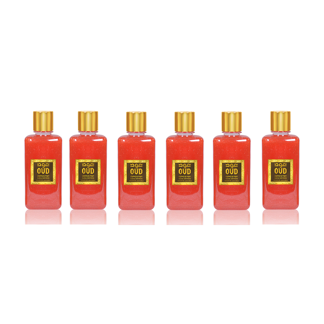 6-Pack Oud Shower Gel Saffron 300ml by Oudlux
