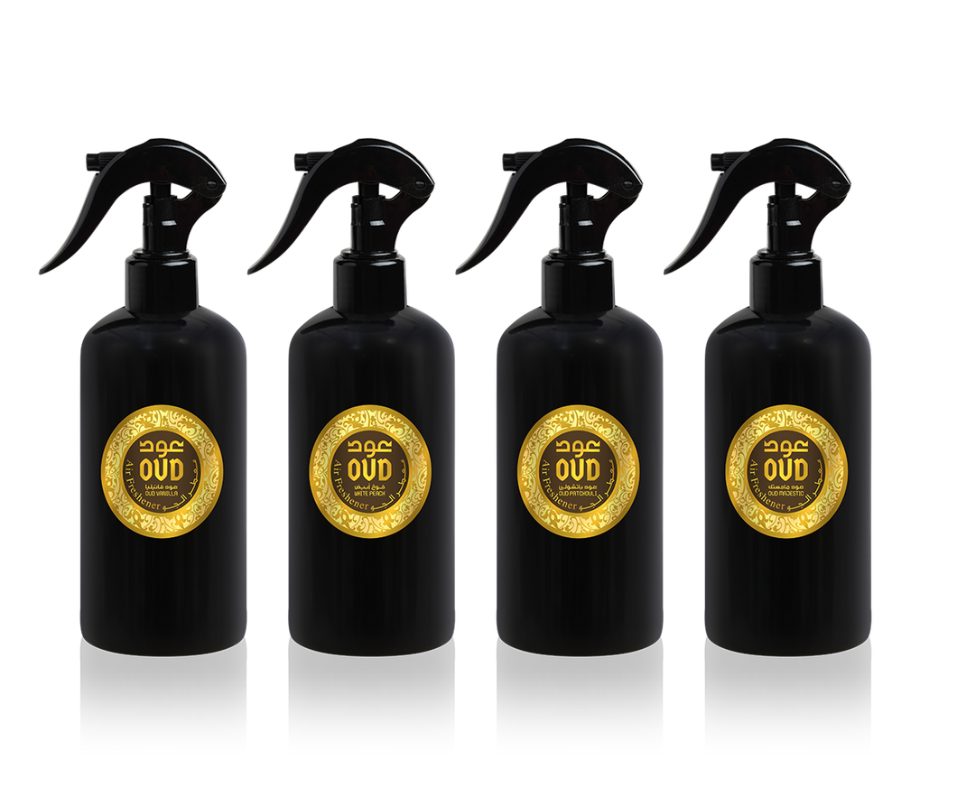 Oud Premium Air Fresheners 455ml Collection of 4 by Oudlux