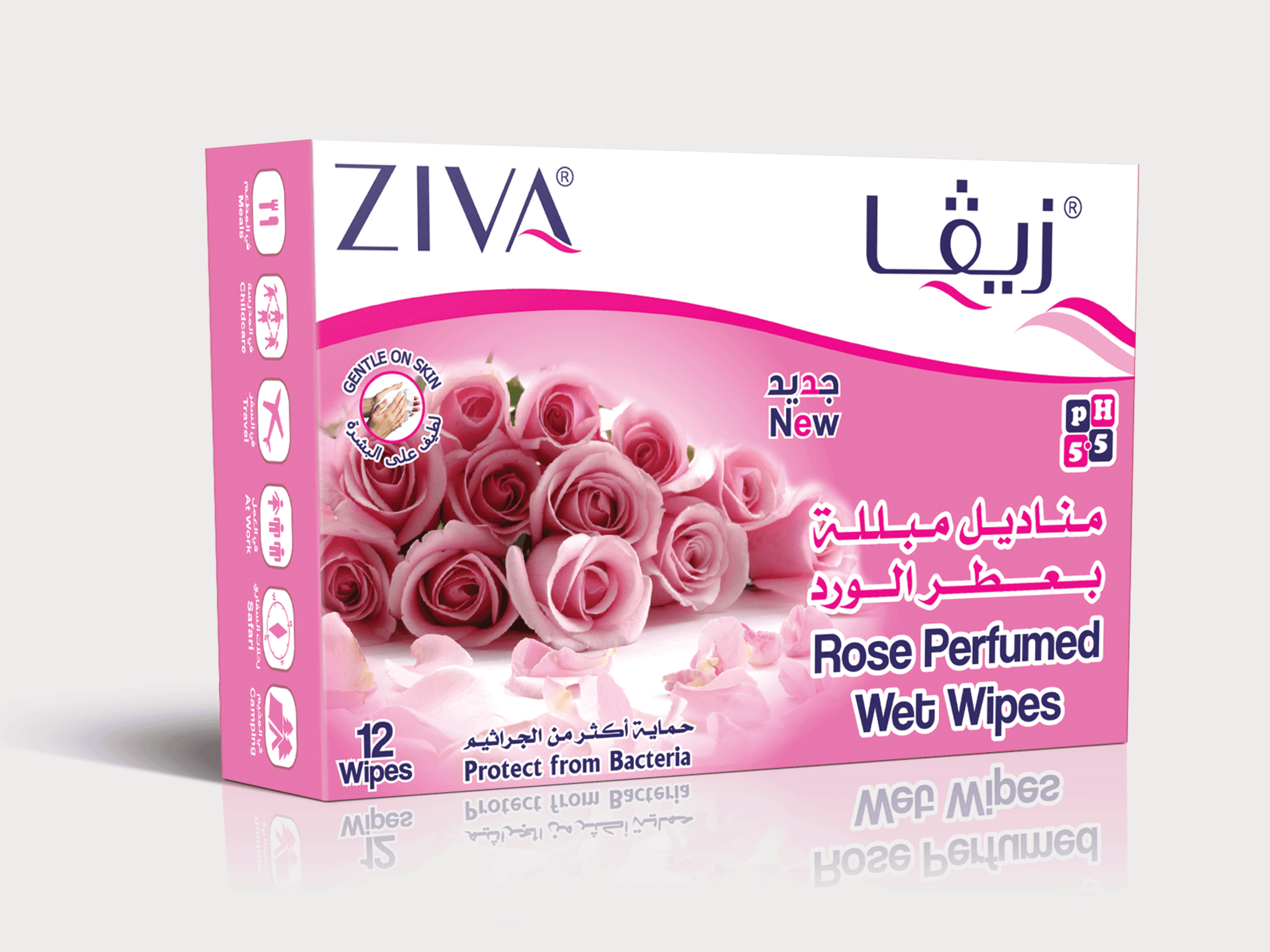 Perfumed Wet Wipes ROSE 12 Sachets OudLux